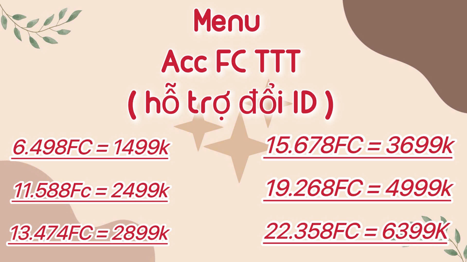 Acc chứa FC trắng